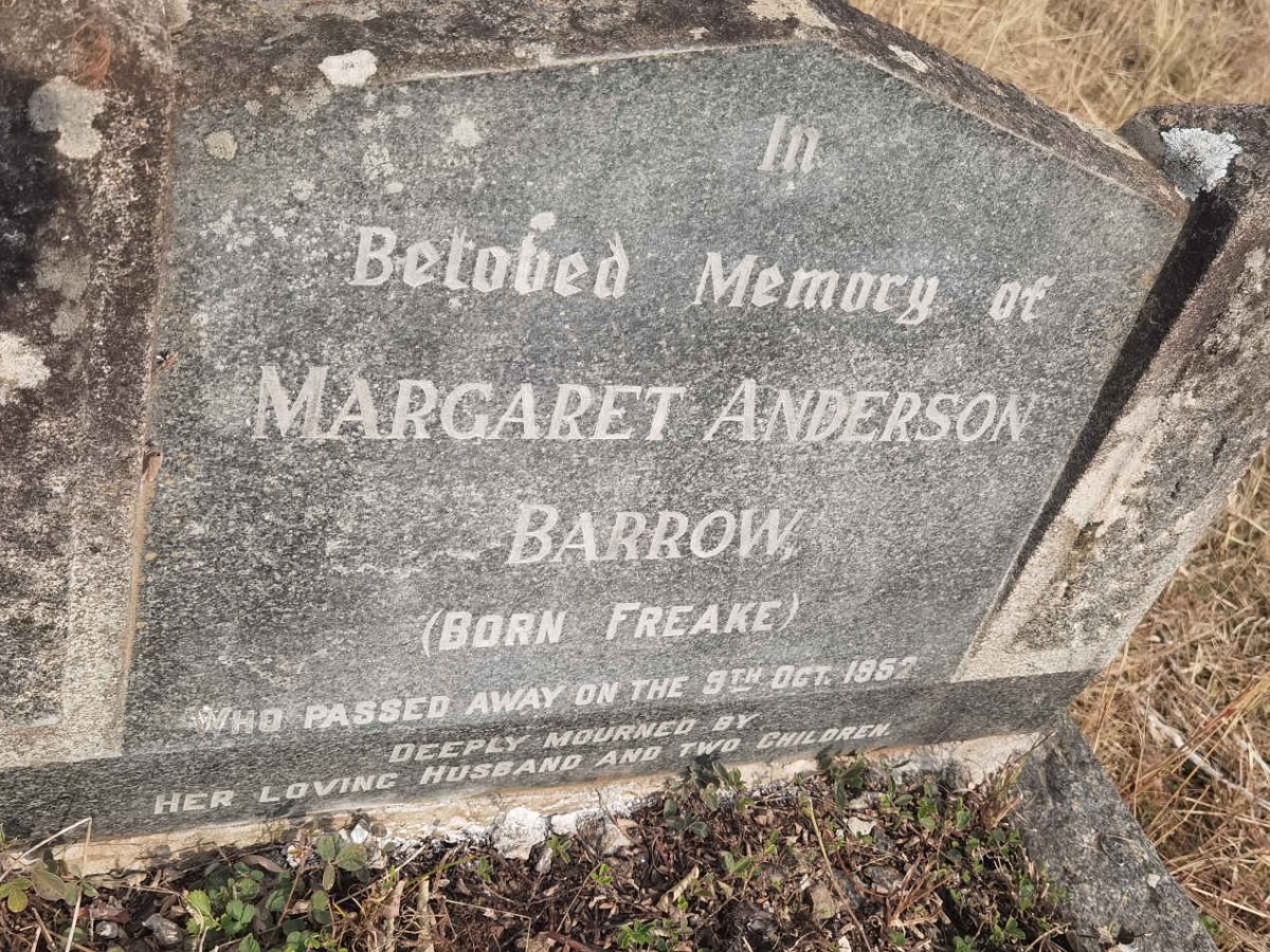 BARROW Margaret Anderson nee FREAKE -1952