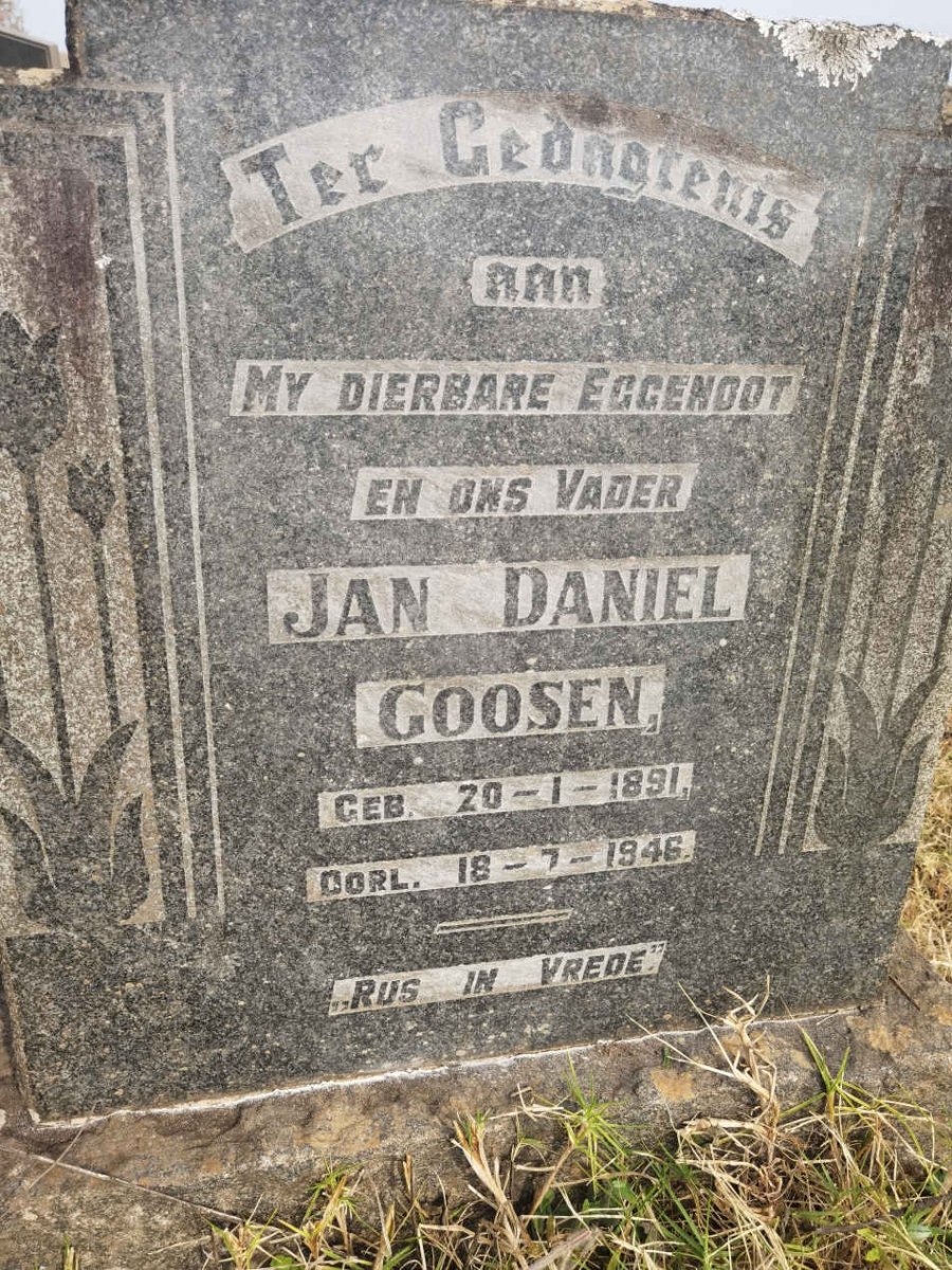 GOOSEN Jan Daniel 1891-1946