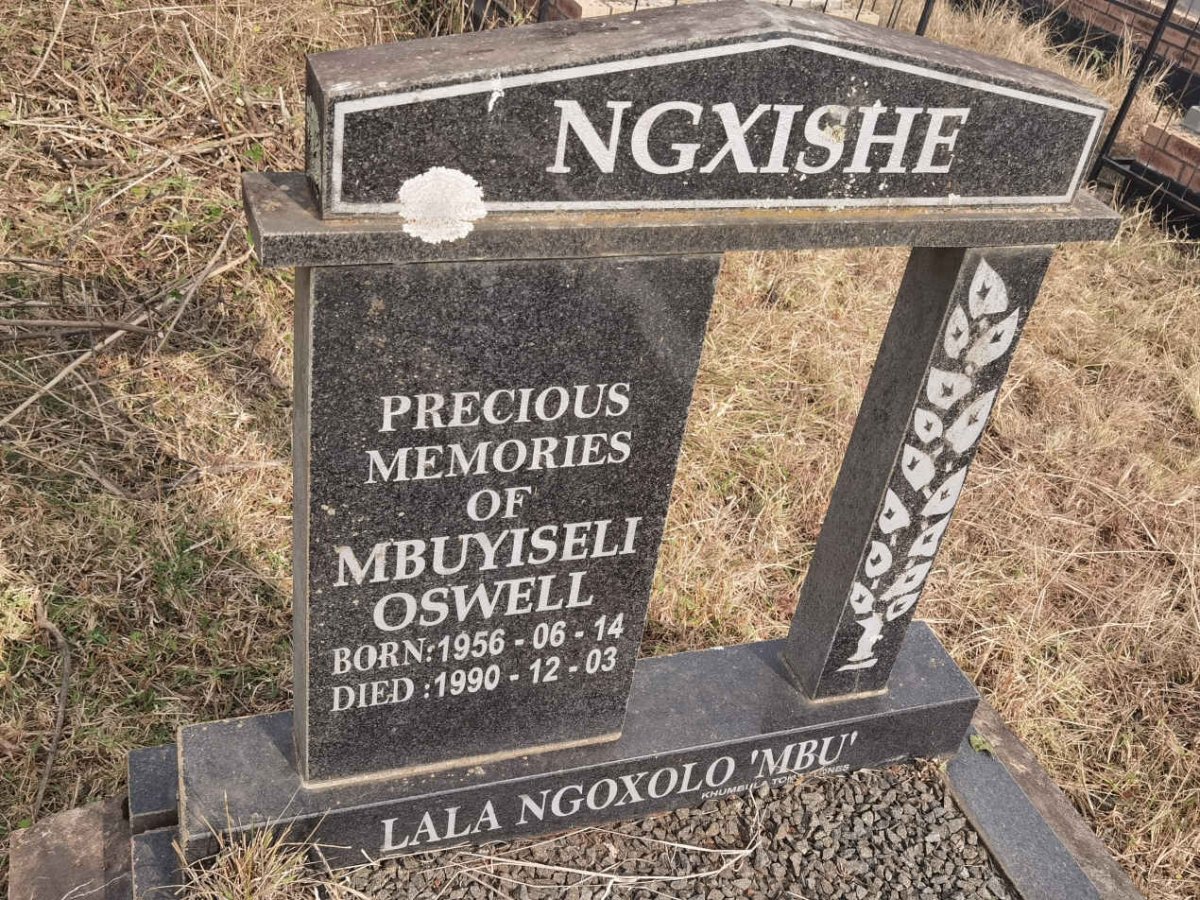 NGXISHE Mbuyiseli Oswell 1956-1990