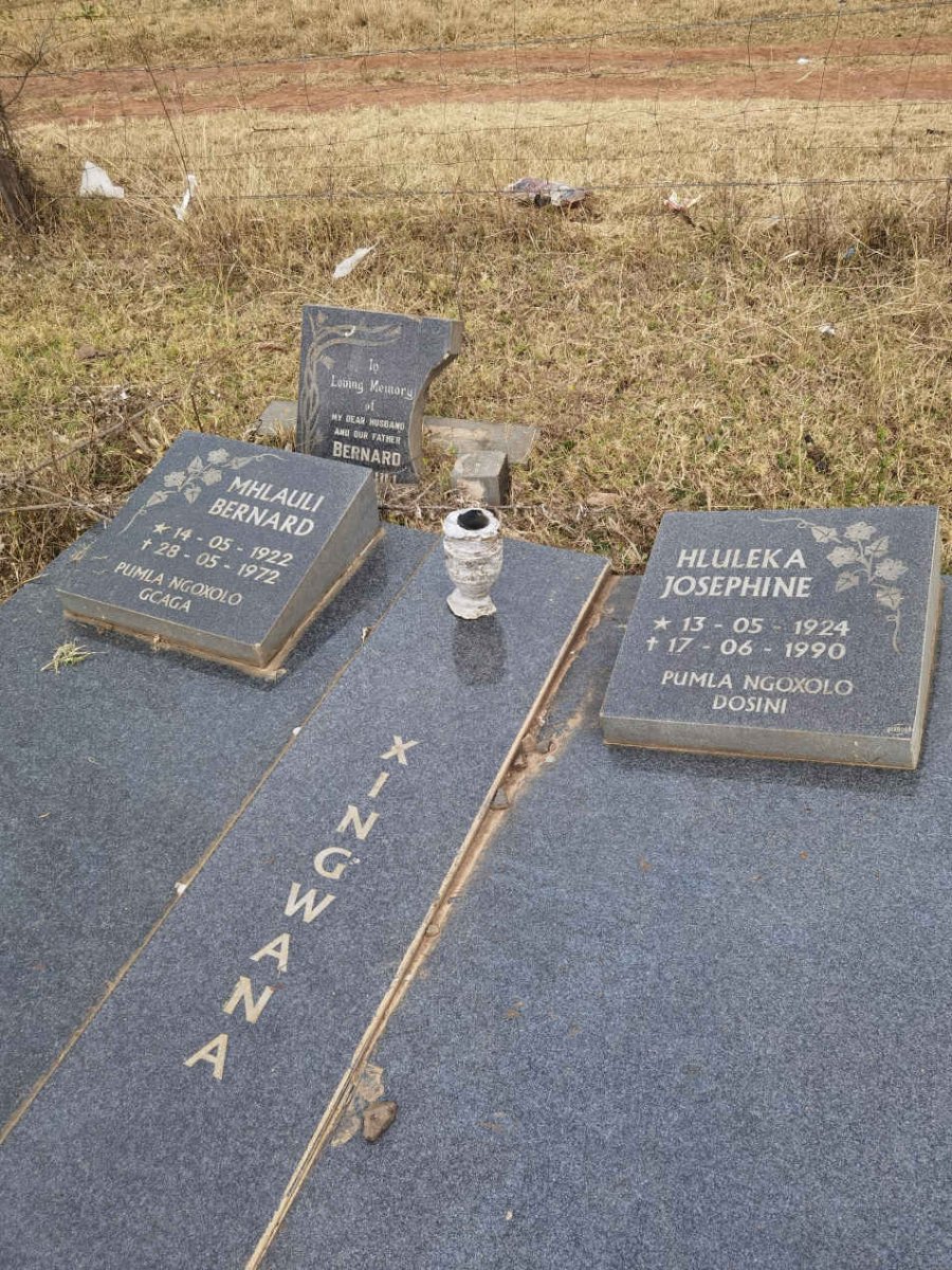 XINGWANA Mhlauli Bernard 1922-1972 &amp; Hluleka Josephine 1924-1990