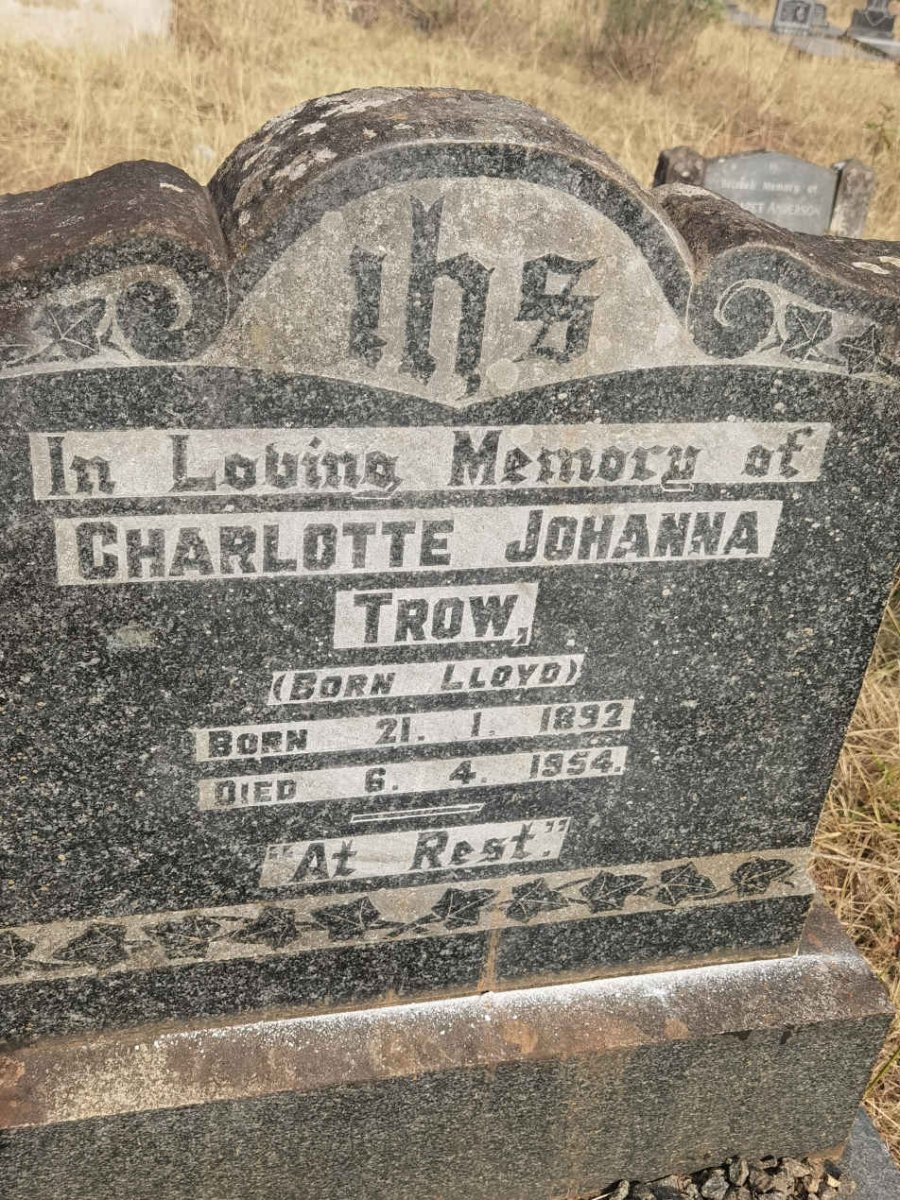 TROW Charlotte Johanna nee LLOYD 1892-1954