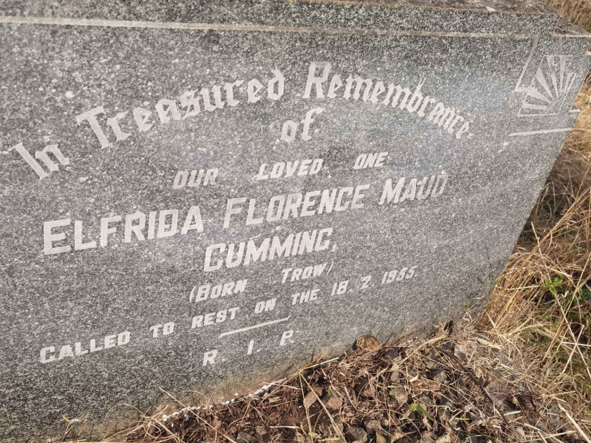 CUMMING Elfrida Florence Maud nee TROW -1955