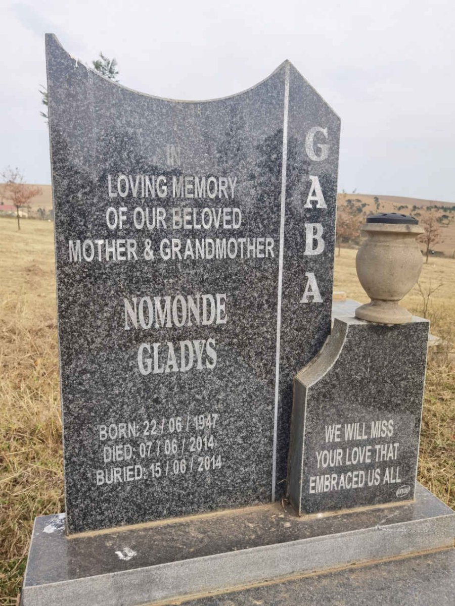 GABA Nomonde Gladys 1947-2014