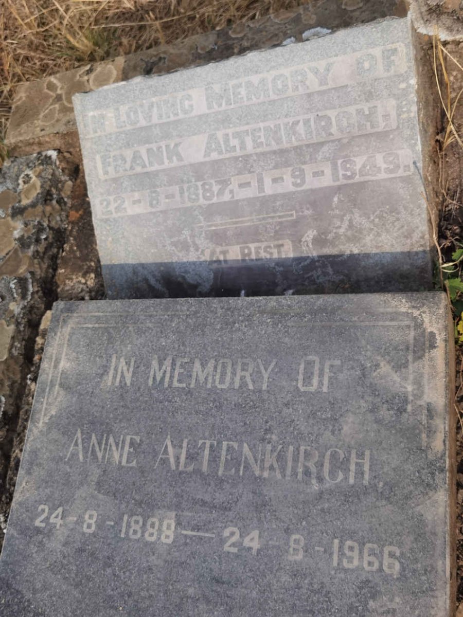 ALTENKIRCH Frank 1887-1949 &amp; Anne 1888-1966