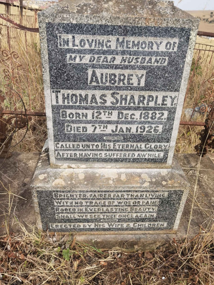 SHARPLEY Aubrey Thomas 1882-1926