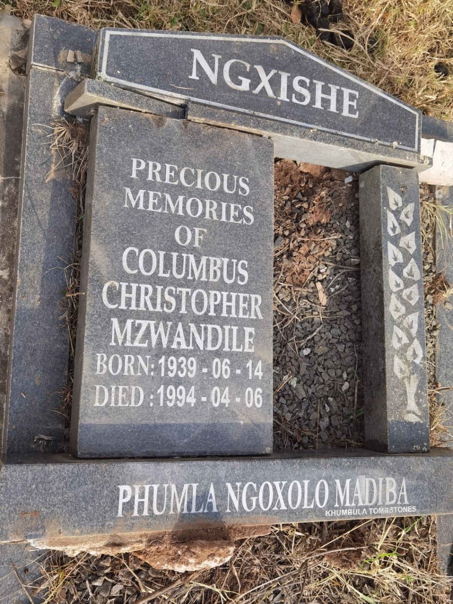NGXISHE Columbus Christopher Mzwandile 1939-1994
