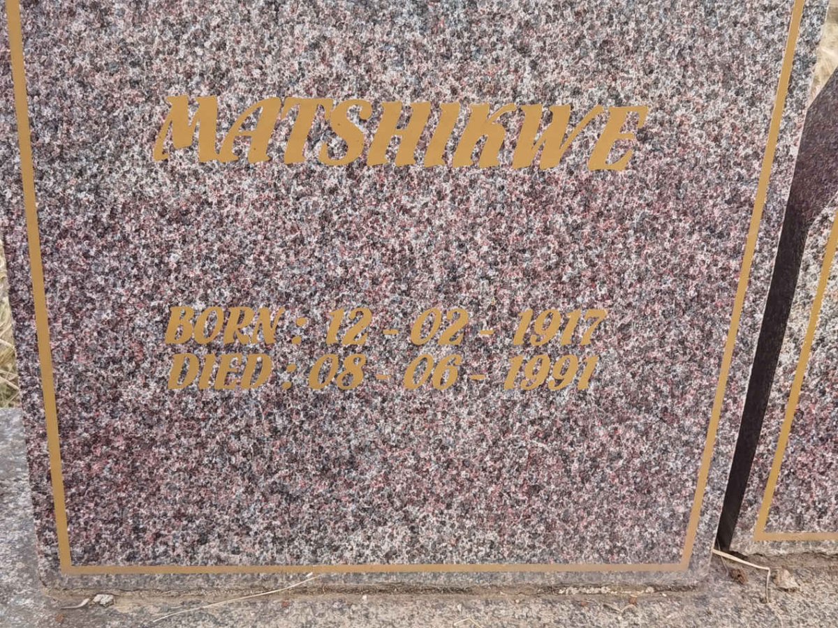 KOTI Matshikwe 1917-1991