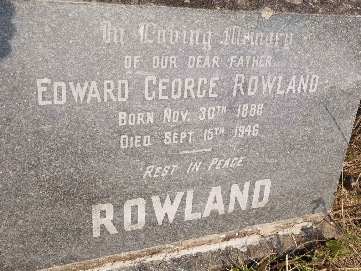 ROWLAND Edward George 1888-1946