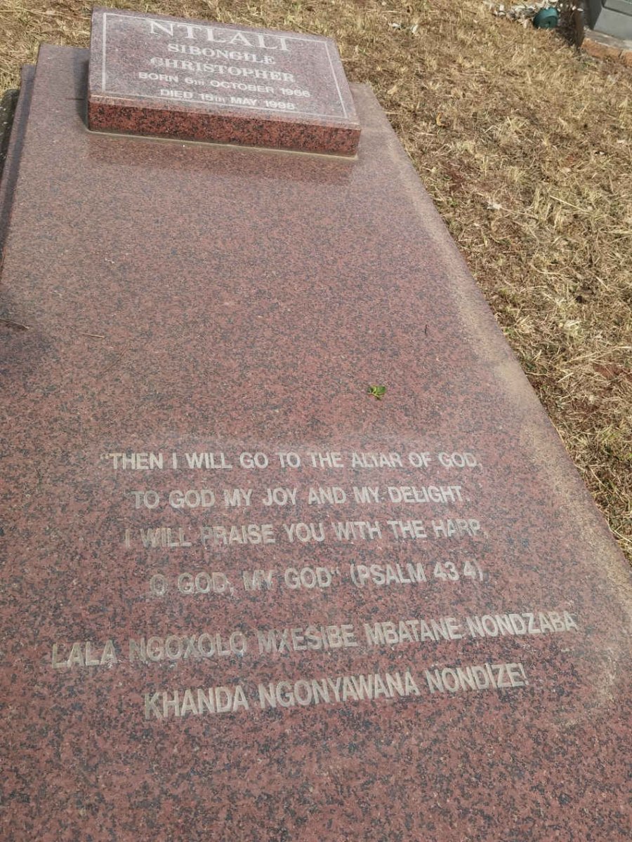 NTLALI Sibongile Christopher 19?8-1998