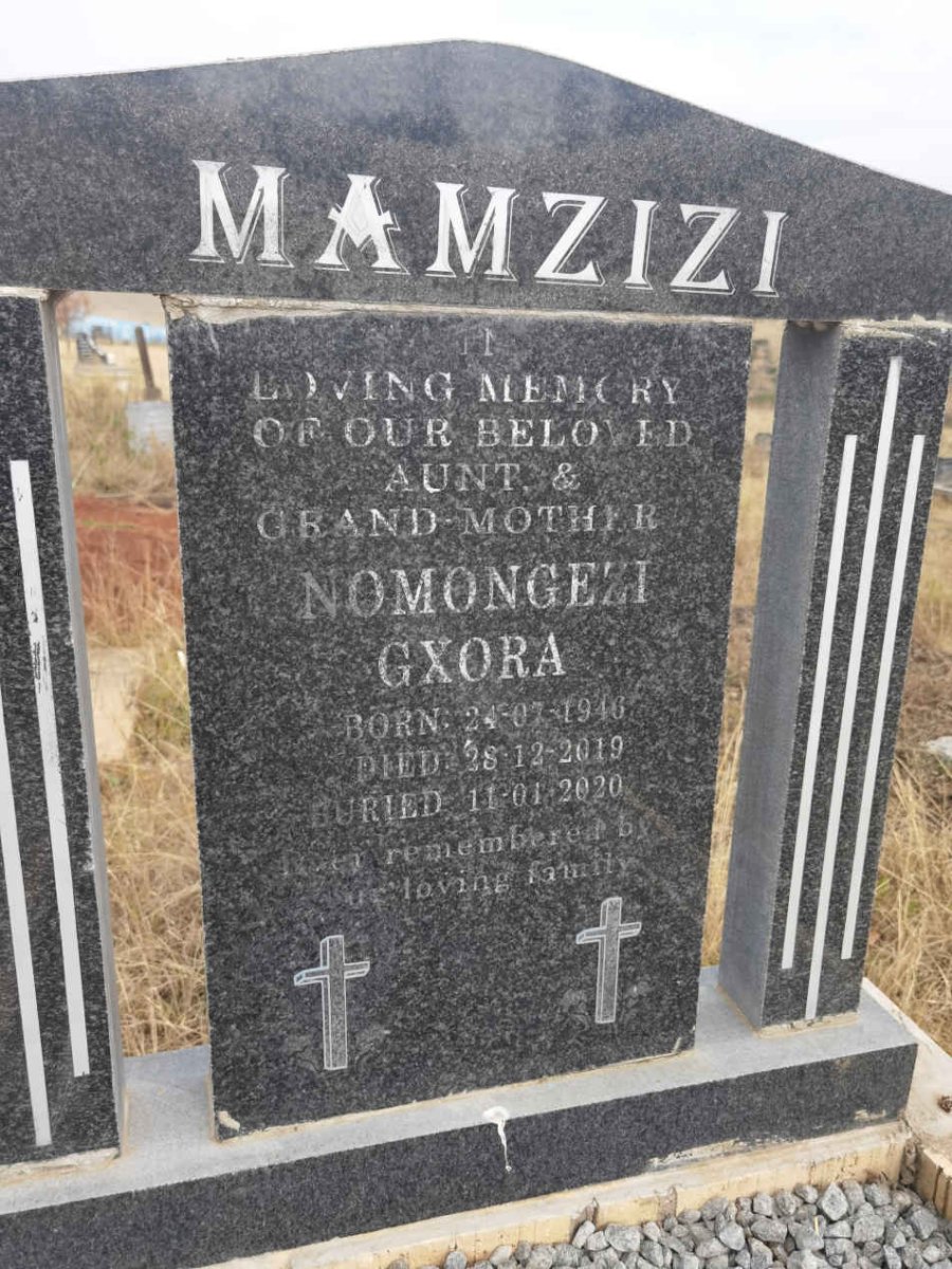 MAMZIZI Nomongezi Gxora 1946-2019
