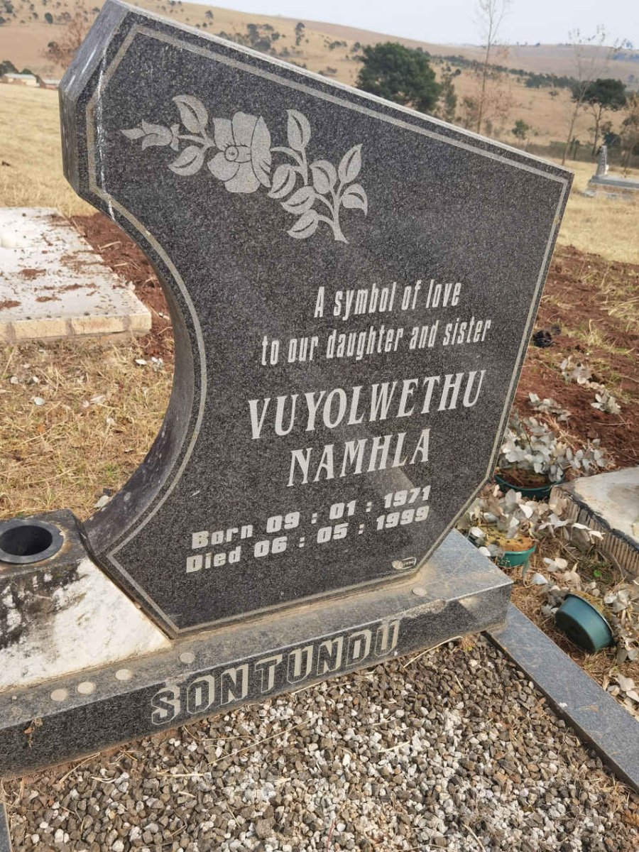SONTUNDU Vuyolwethu Namhla 1971-1999
