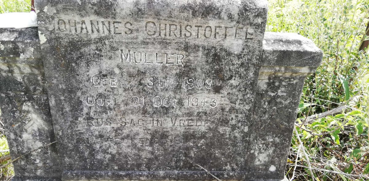 MULLER Johannes Christoffel 1909-1943