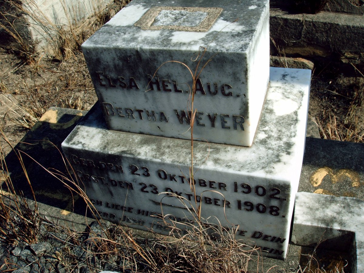 WEYER Elsa Hel. Aug. Bertha 1902-1908