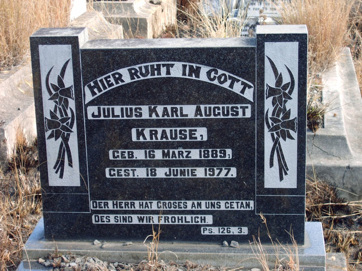 KRAUSE Julius Karl August 1889-1977
