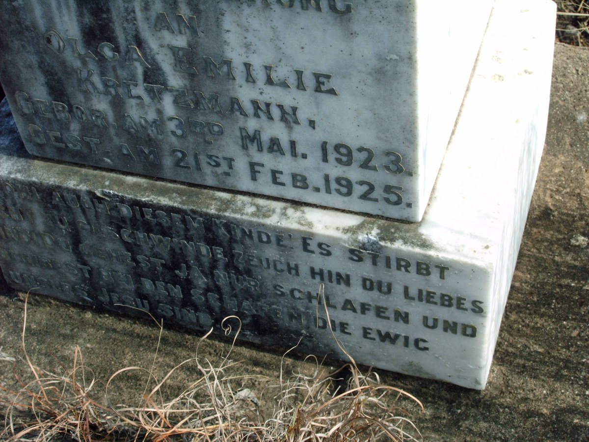 KRETZMANN Olga Emilie 1923-1925