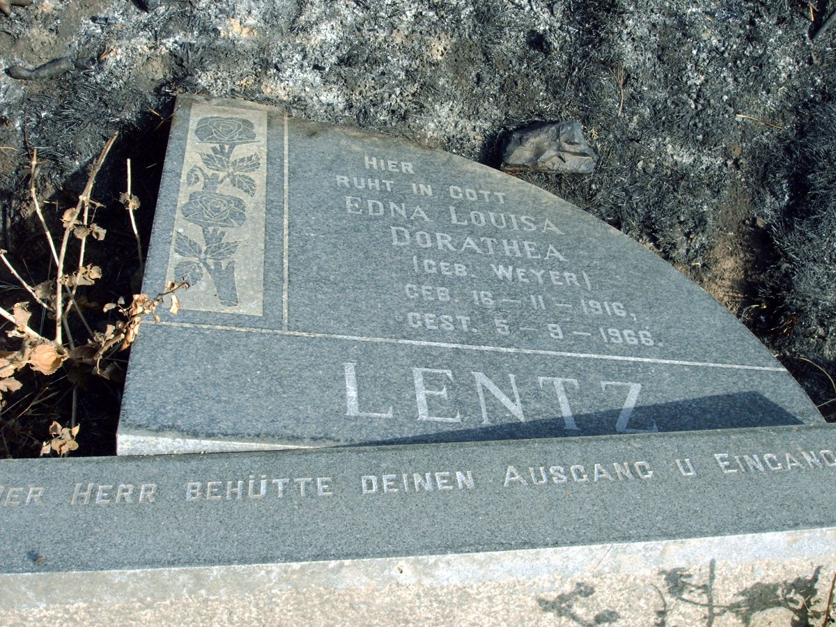LENTZ Edna Louisa Dorathea nee WEYER 1916-1966