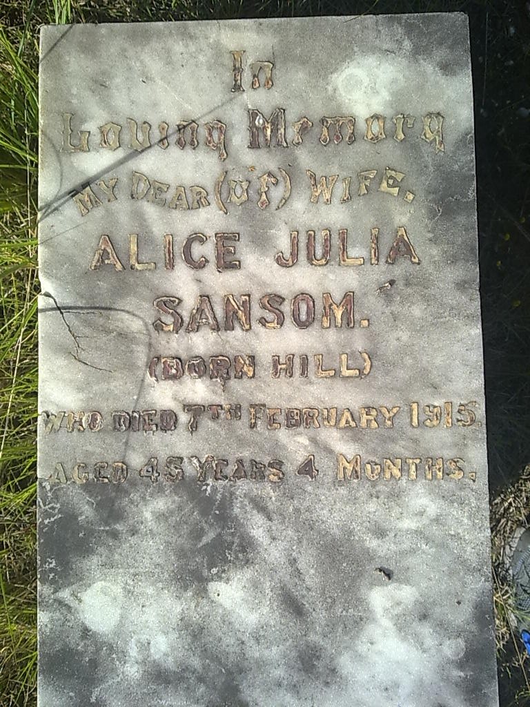 SANSOM Alice Julia nee  HILL -1915