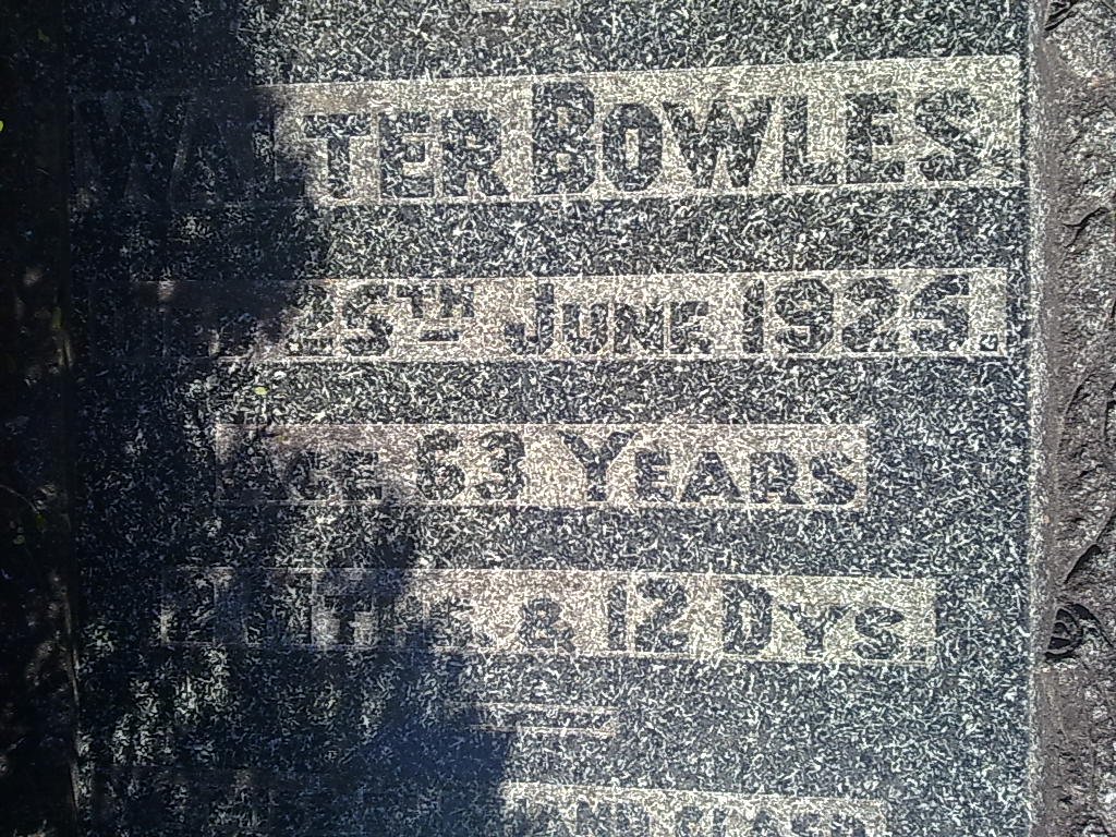 BOWLES Walter -1925