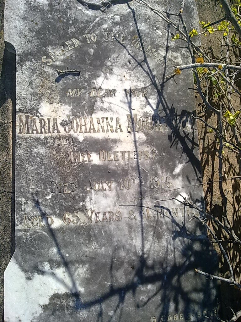 MOUNTFORT Maria Johanna nee DEETLEFS -1916