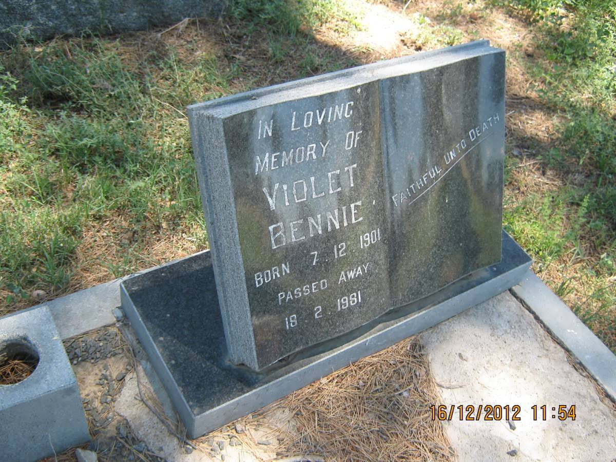 BENNIE Violet 1901-1981