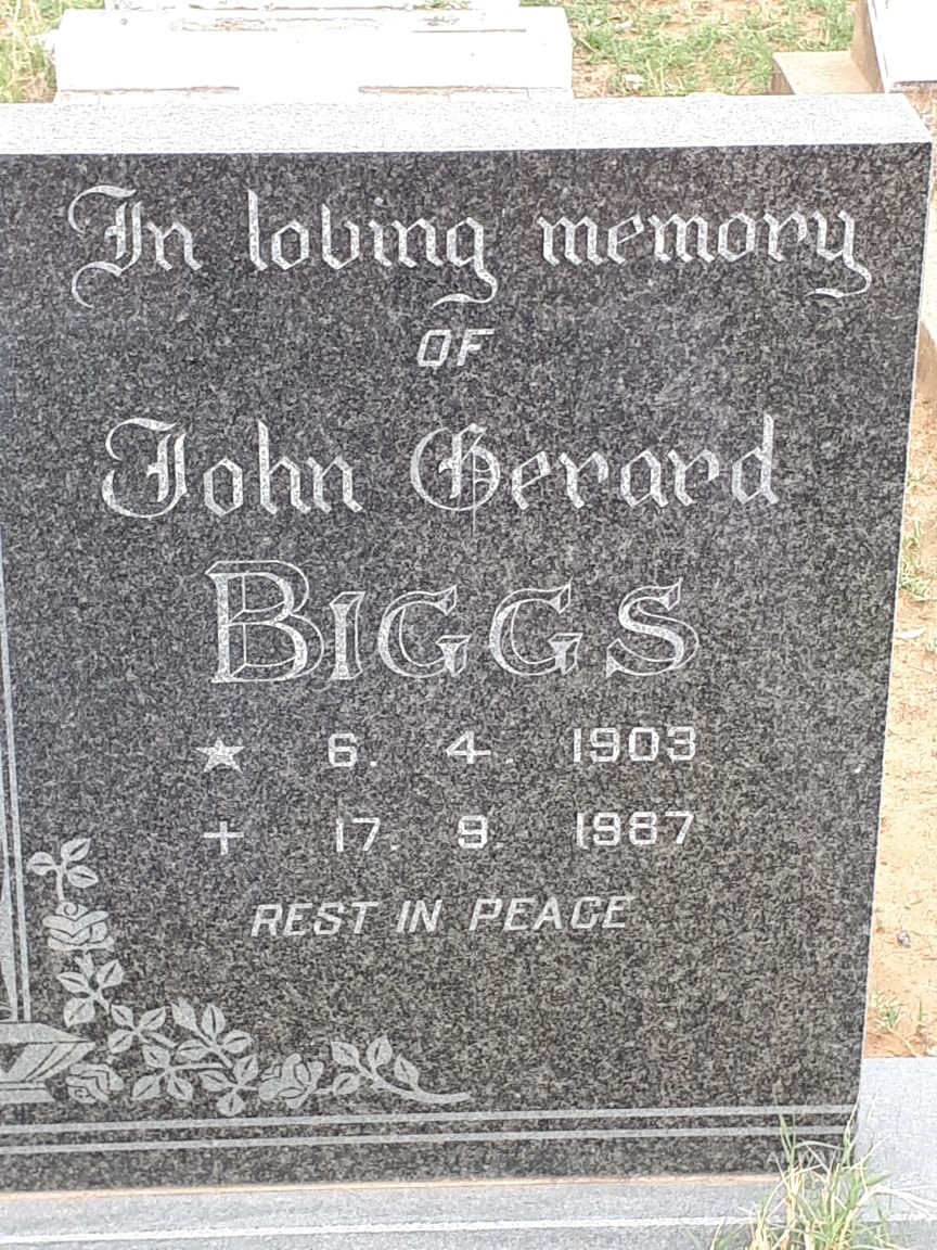 BIGGS John Gerard 1903-1987