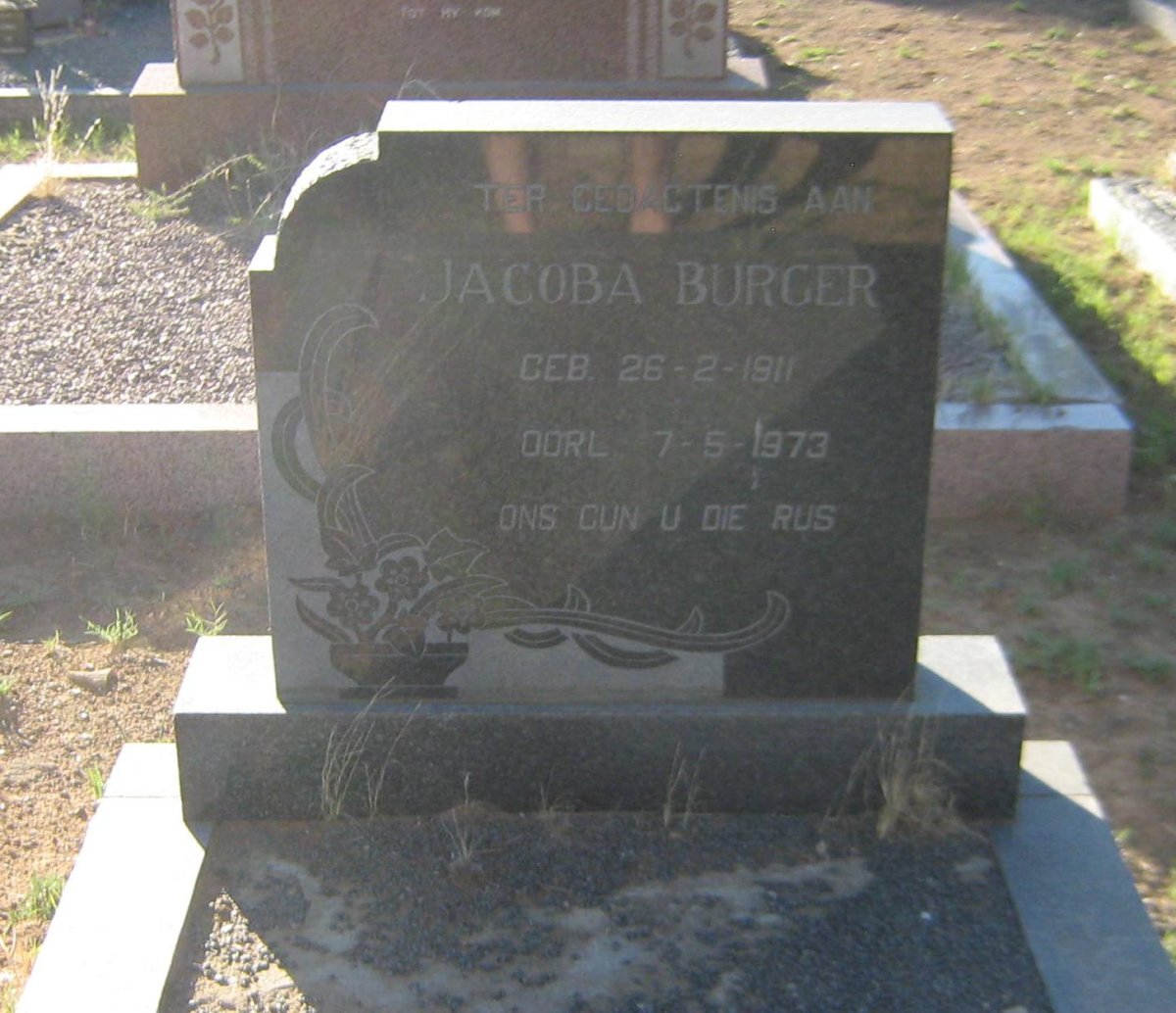 BURGER  Jacoba 1911-1973