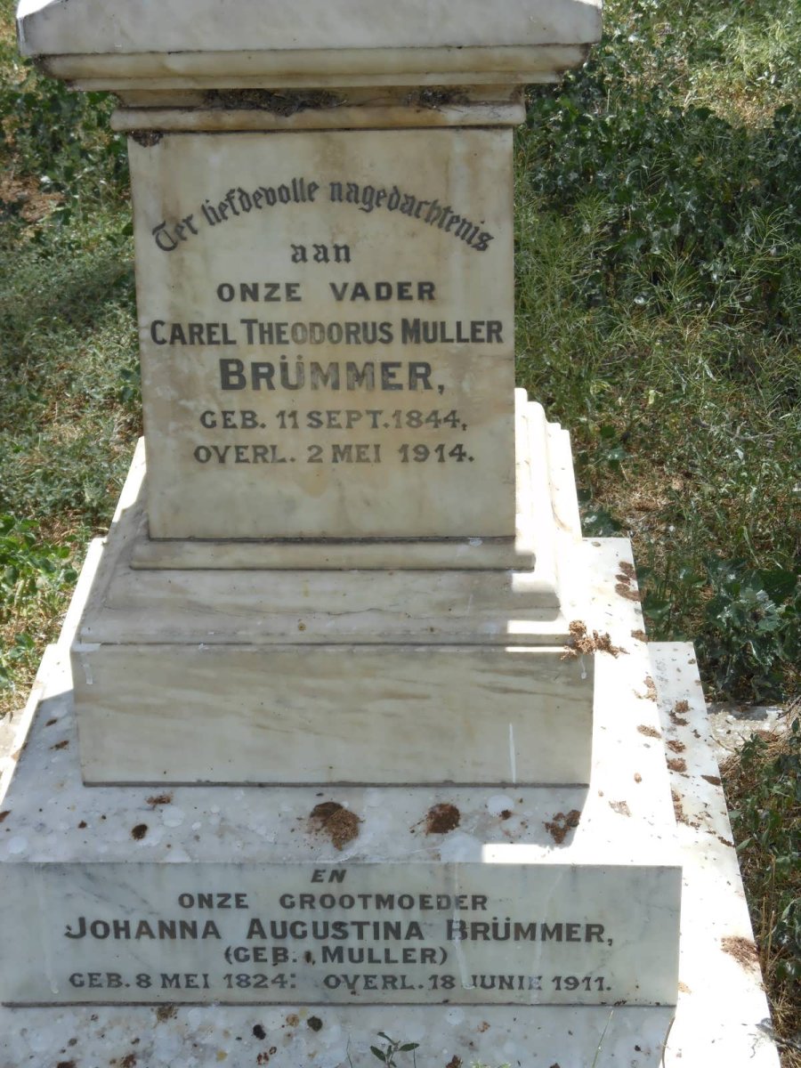 BRUMMER Johanna Augustina nee MULLER 1824-1911 :: BRUMMER Carel Theodorus Muller 1844-1914