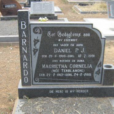 BARNARDO Daniel P.J. 1906-1991 &amp; Magrietha Cornelia TERBLANCHE 1913-2001