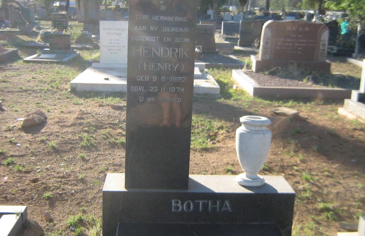 BOTHA Hendrik 1923-1974