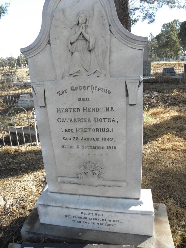 BOTHA Hester Hendrina Catharina nee PRETORIUS 1849-1919