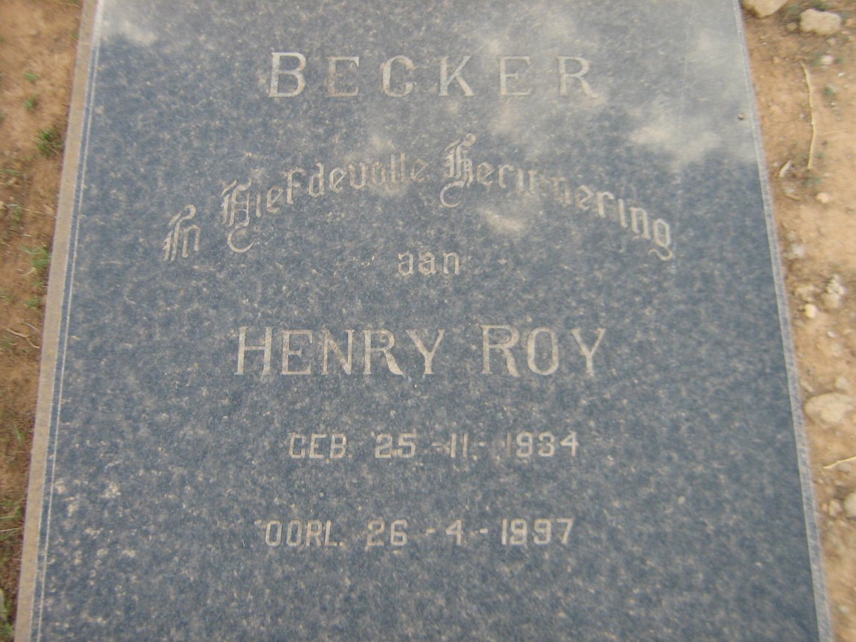 BECKER Henry Roy 1934-1997
