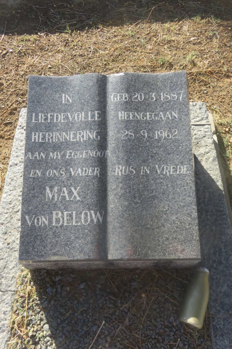 BELOW Max, von 1887-1962
