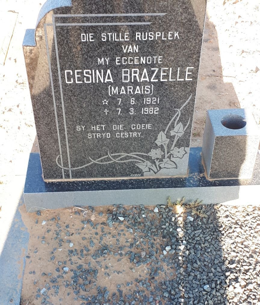 BRAZELLE Gesina nee MARAIS 1921-1982