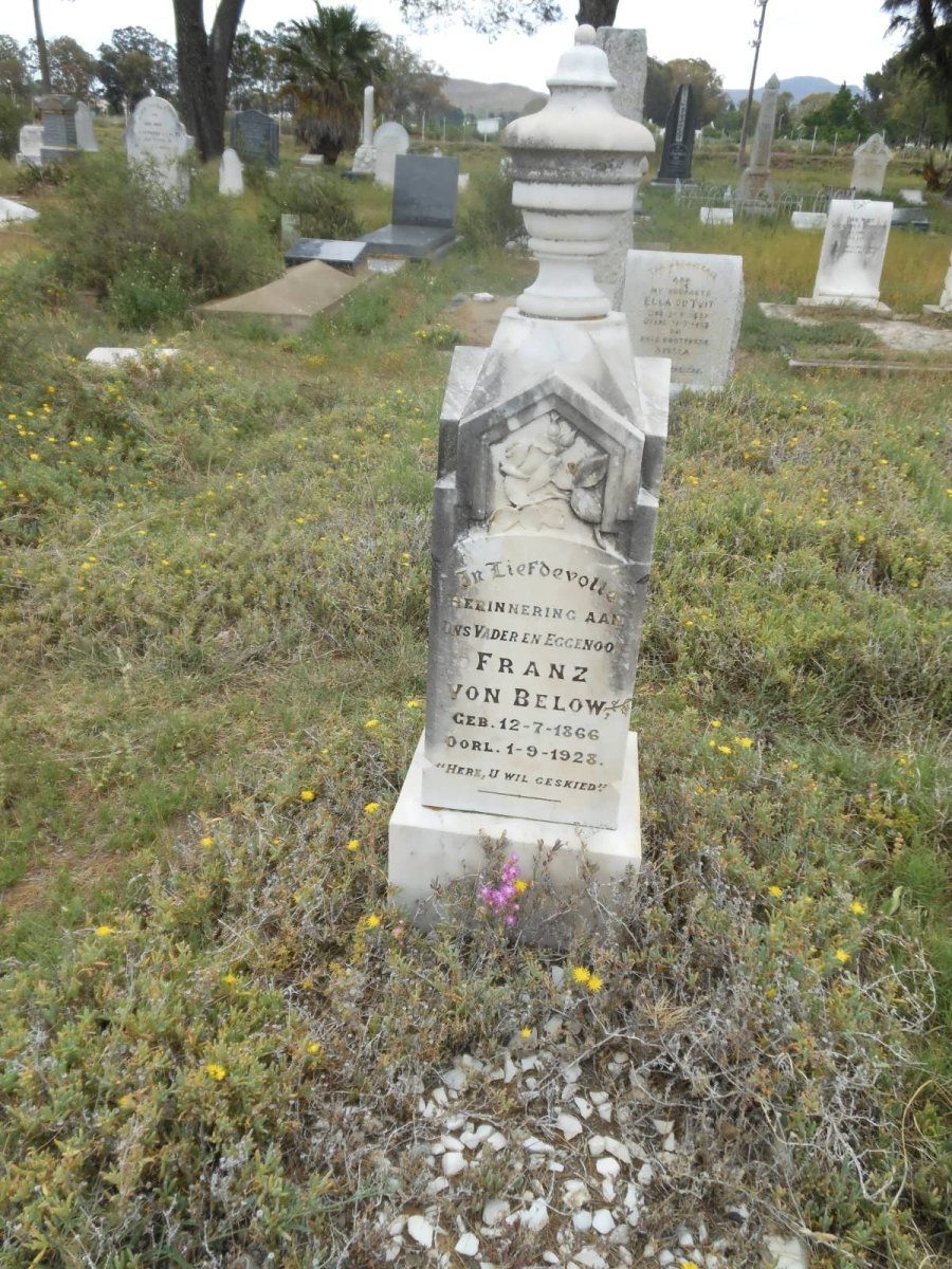 BELOW Franz, von 1866-1928