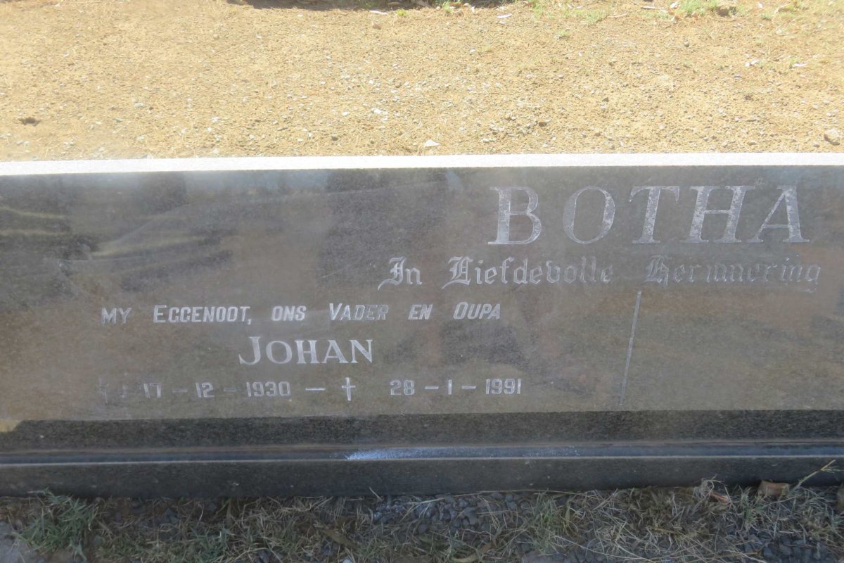 BOTHA Johan 1930-1991