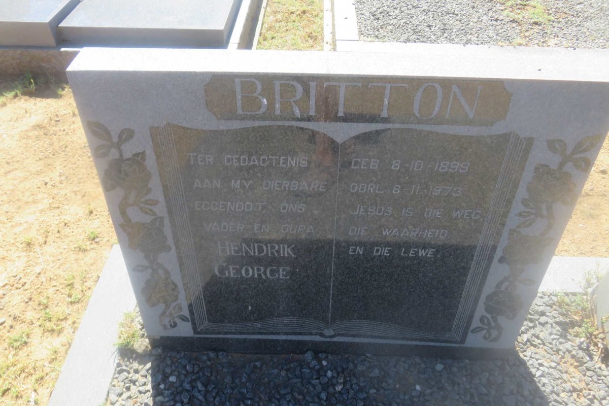 BRITTON Hendrik George 1899-1973