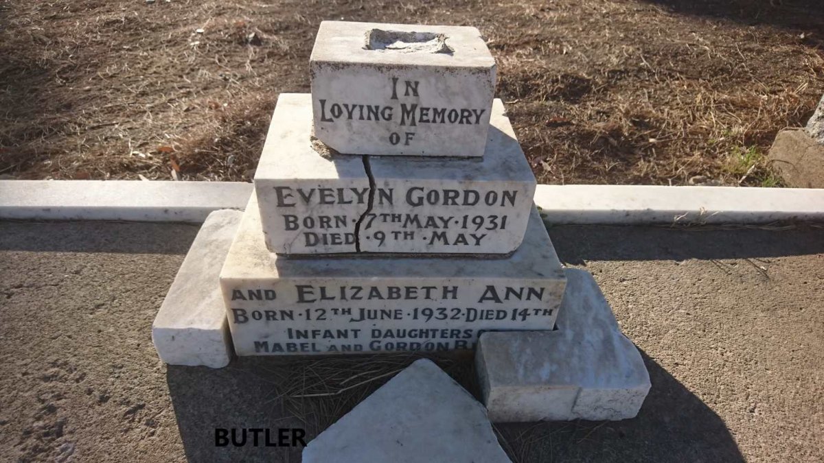 BUTLER Evelyn Gordon 1931-1931 :: BUTLER Elizabeth Ann 1932-2932