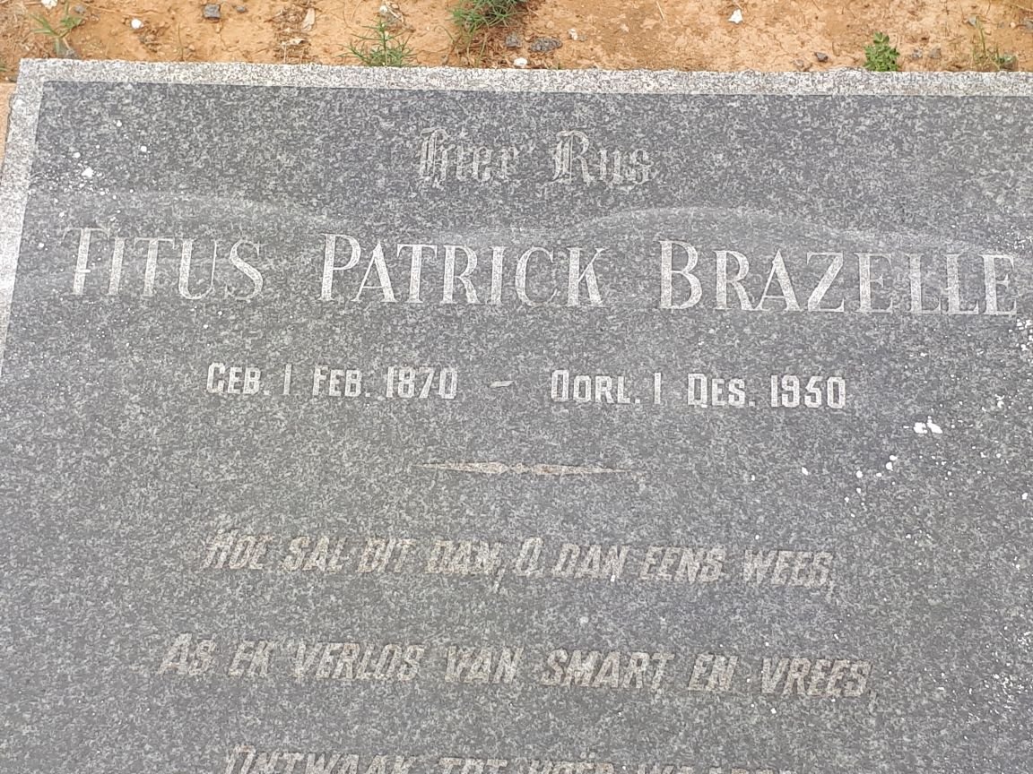 BRAZELLE Titus Patrick 1870-1950