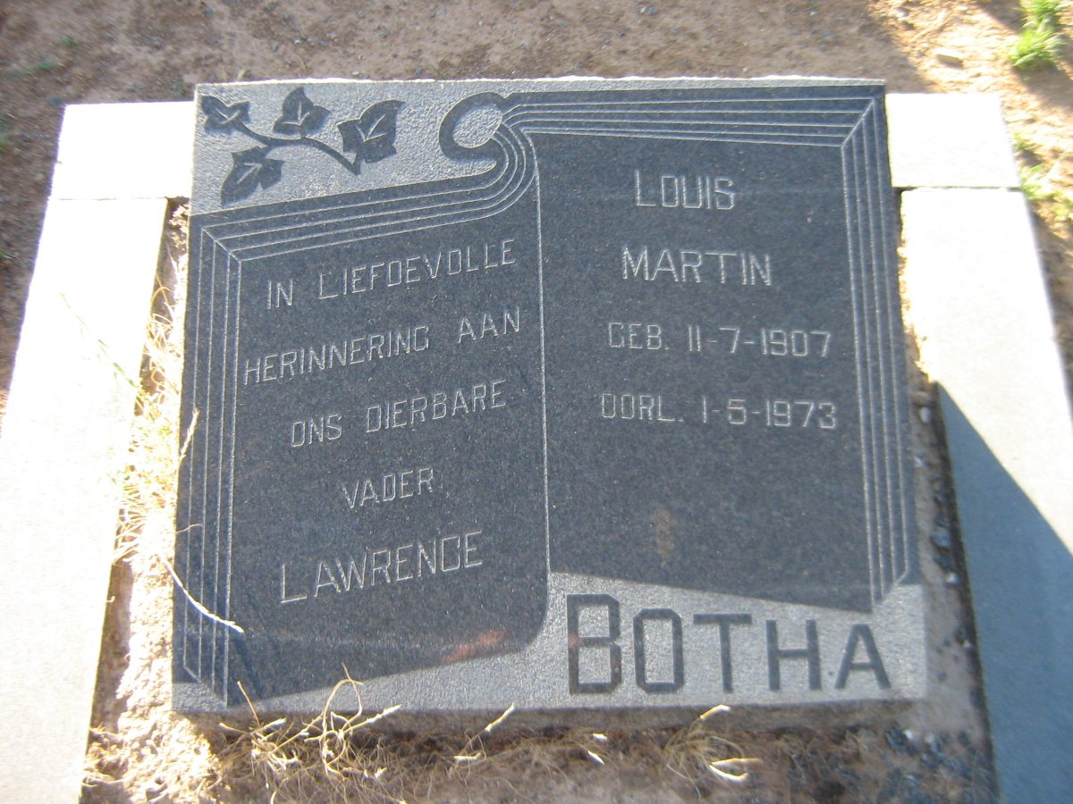BOTHA Lawrence Louis Martin 1907-1973