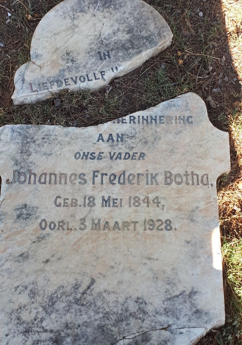 BOTHA Johannes Frederik 1844-1928