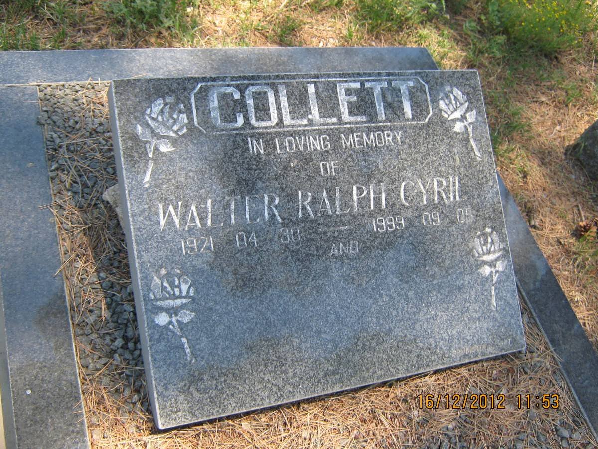 COLLETT Walter Ralph Cyril 1921-1999
