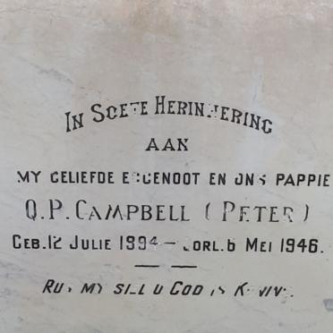 CAMPBELL Q.P. 1894-1946