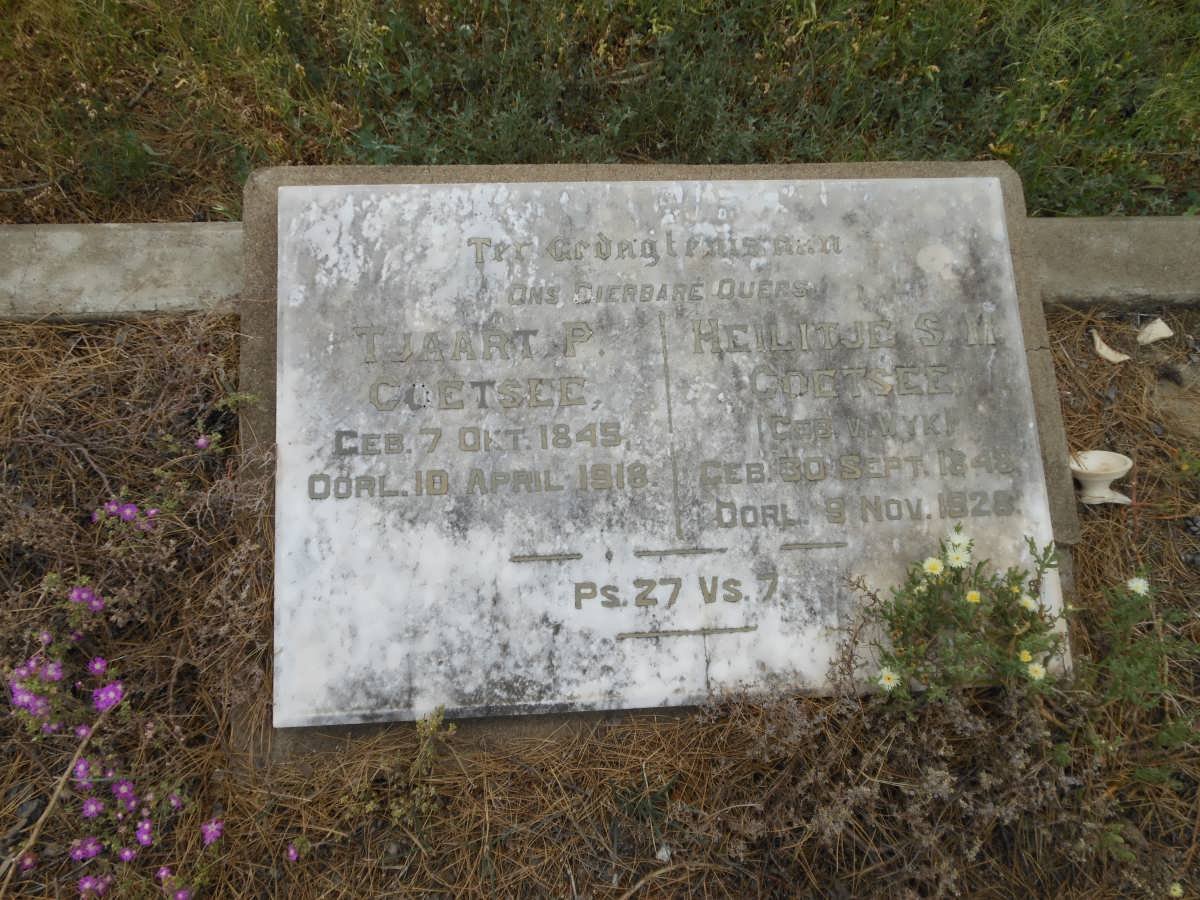 COETSEE Tjaart P. 1845-1918 &amp; Heilitje S.M. VAN WYK 1848-1928