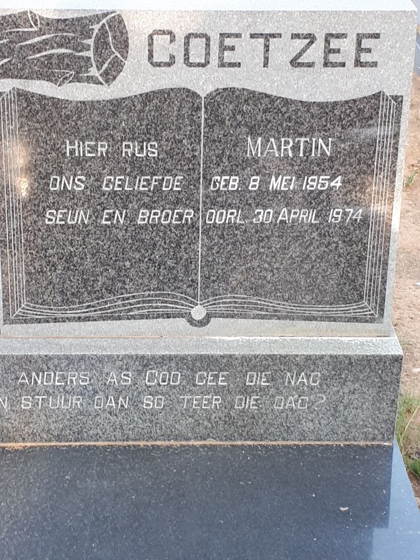 COETZEE Martin 1954-1974