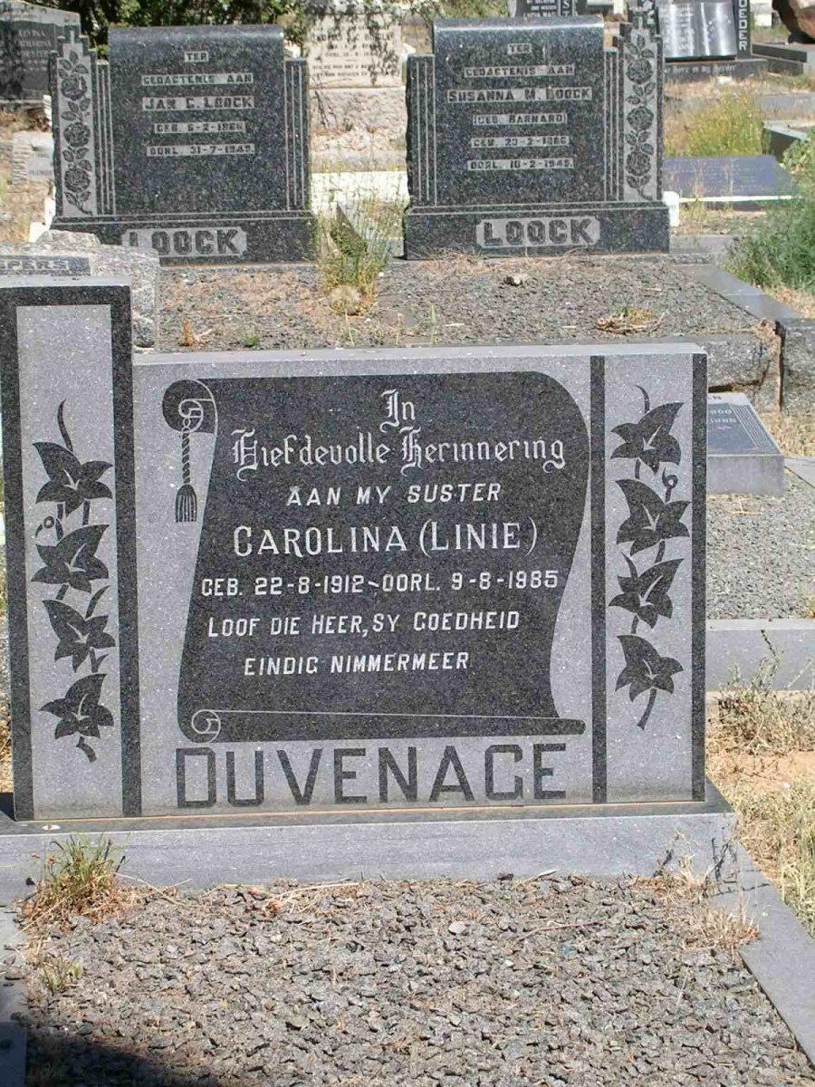 DUVENAGE Carolina 1912-1985