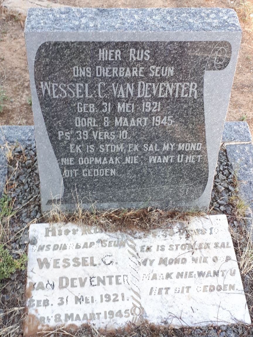 DEVENTER Wessel C., van 1921-1945