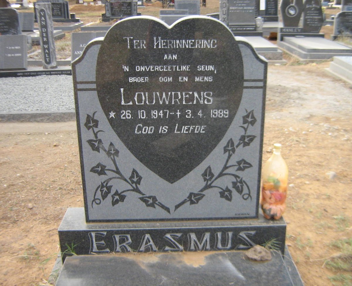 ERASMUS Louwrens 1947-1989