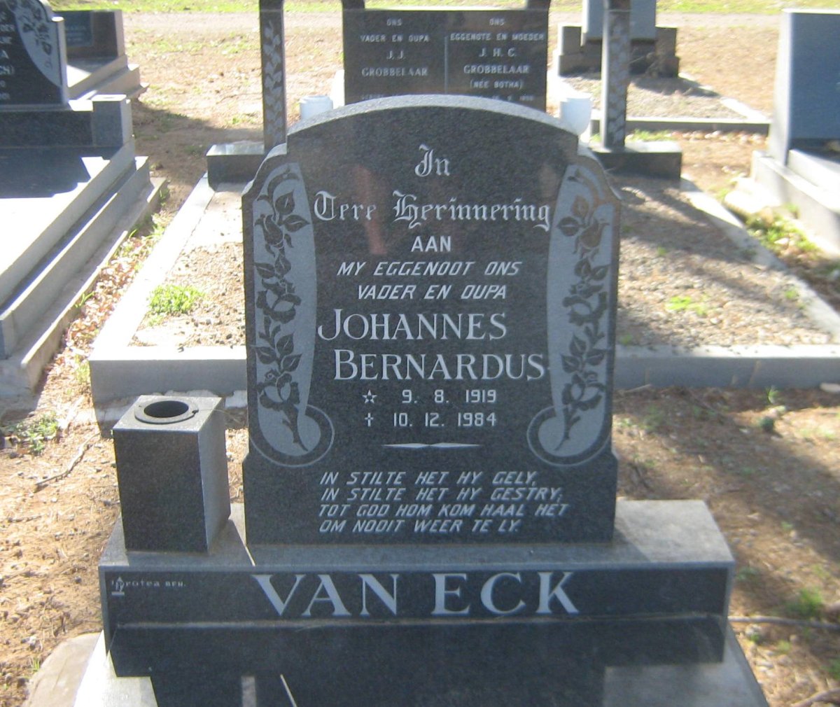 ECK Johannes Bernardus, van 1919-1984
