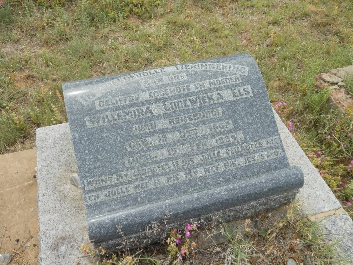 ELS Willemina Lodewieka nee VAN RENSBURG 1902-1934