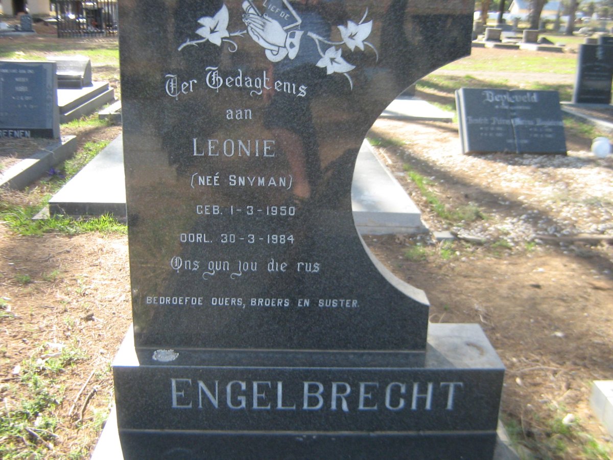 ENGELBRECHT Leonie nee SNYMAN 1950-1984